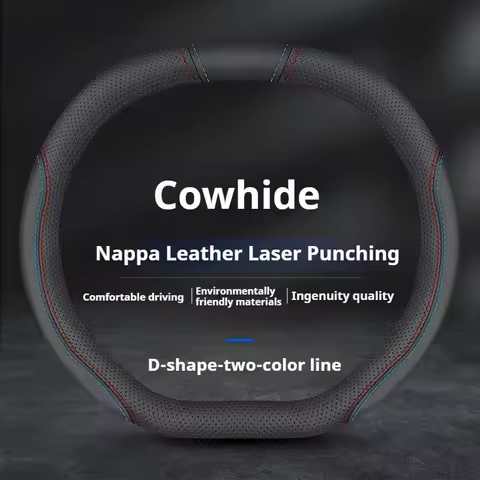For Citroen Steering Wheel Cover Leather Fits C4X C5X C3 C5 Aircross e-Berlingo C4 Cactus C4 Picasso