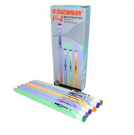 (12pc) Pulpen Snowman V4 / Bolpen Cetek Snowman / Ballpoint Pen Snowman 0.7mm