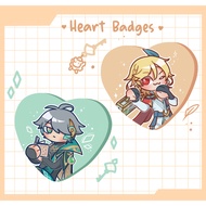 AlHaitham and Kaveh Genshin Heart Badge