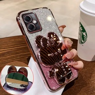 Luxury Cover for MOTO G54 Glitter Stand Holder Case For Motorola Moto G54 G84 G23 G13 G83 G73 G53 Br