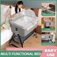 1 year warranty Baby Cot Baby Crib Foldable Cradle Rocking Cradle Katil Baby Mosquito Nets Newborn B