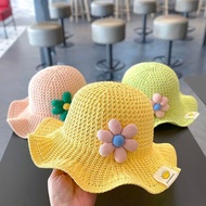 Baby Hat Thin Style Sunshade Sunscreen Straw Hat Korean Version Bucket Hat Girl Cute Princess Pot Ha
