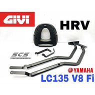 MONORACK GIVI HRV YAMAHA LC135 V8 FI GIVI HEAVY DUTY ADVANCE RACK MONORACK J SPECIAL RACK GIVI LCV8 