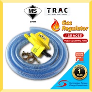 [Sirim] Low Pressure Gas Safety Regulator Kepala Gas Tekanan Rendah Hose 1.5 Meter And Clips Dapur Stove 低压气体安全调节器