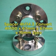 Spacer 4h114.3 Convert 4h100 x 67mm x 67mm x 15mm 2pcs