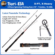 Tsuri-Esa 6 Feet (6'0") 15-30 lb 2-Piece Spinning Fishing Rod