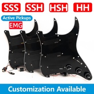 Prewired SSS/SSH/HSH/HH EMG Active Pickups Pickguard SA 85 Model Active Humbucker and Single Coil Pi