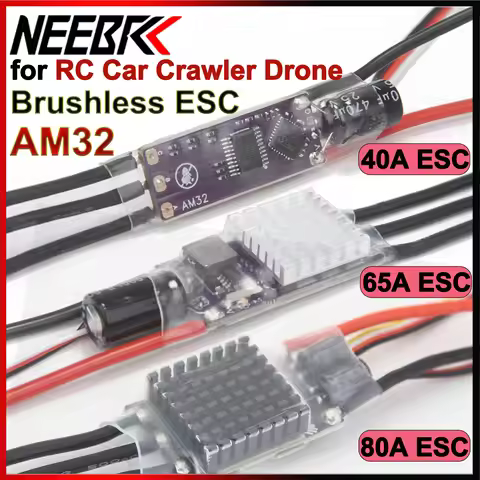 AM32 Brushless ESC 40A 65A 80A 32-bit Speed Controller Support PWM/DSHOT/Sine USB Link for RC 1/8 1/