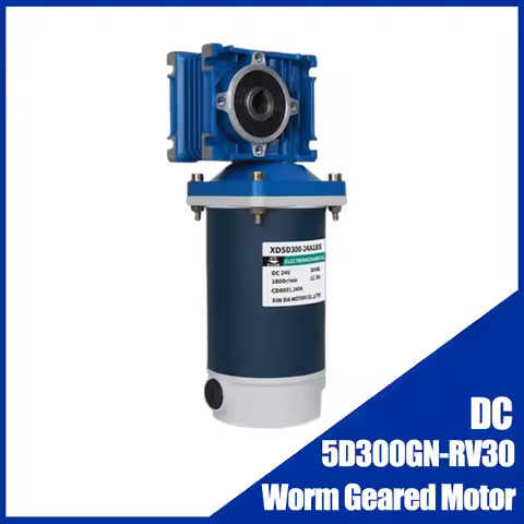 300W 12V 24V DC Worm Gear Motor NMRV30 with Dual Output Shaft RV30 Adjustable-speed CW CCW High Torq