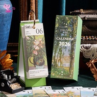 2026 Desk Calendar Art Oil Painting 2026 Vintage Oil Painting Art Calendar For Studio Workspaces