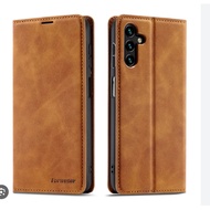 Wallet-type leather case for SamSung Galaxy A34. A54, genuine Forwenw with card holder