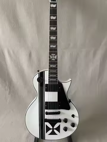 Custom Iron Cross SW James Classic 1959 R9 Electric Guitar Snow White Metal Battery Box