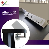 CMS Athena Universal Socket Extension With Dual Qualcomm USB [SIRIM] - For Desk