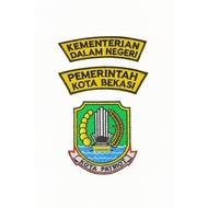 Bekasi logo embroidery 1 set, Bekasi City City Government Patch 1 set