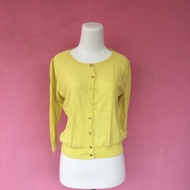 Yellow cardigan