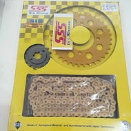YAMAHA SSS 415 SPROCKET SET / ALUMINIUN RACING KIT LAGENDA110, 135LC, RXZ , Y15 yang modify hub spoc