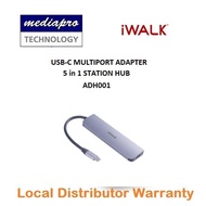 IWALK ADH001 USB-C Multiport Adapter 5 in 1 Station Hub - 1 Year Local Distributor Warranty