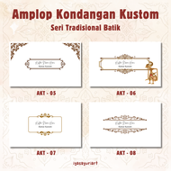 50 pcs Amplop kondangan Kustom - Cetak nama amplop / Amplop custom / Amplop lebaran dengan Perekat