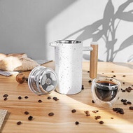 咖啡壺304不銹鋼啞黑色雙層隔熱保溫法壓壺家用手沖咖啡壺手動打奶泡器