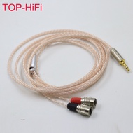 16 Core PCOCC Copper Silver Braided Audio Cable Headphone Upgrade Cable for Dan Clark Audio Mr Speakers Ether Alpha Dog Prime