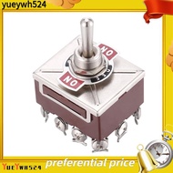 [yueywh524]AC 380V 10A ON/OFF/ON 3 Positions 12 Pin Latching Toggle Switch 4PDT
