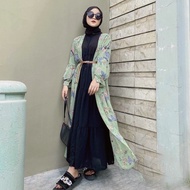 Long Outer Wanita Cardigan Panjang Motif ceruti oversize Zea Long