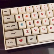 Retro Red White Keycap XDA Height pbt Sublimation ciy68/87/104/108 IKBC vgn98