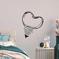 Stylish Black Decorative Metal Wall Accessory, 55 x 70 cm, 100% Metal, 1.5 mm Thick, Lightweight & E