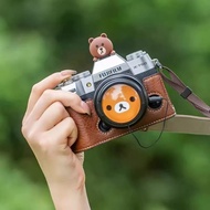 ((Camera Accessories) Fuji XT50 Protective Case XT5 Camera Bag X100VI Half Bag Base xt50 Leather Cas