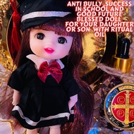 ANTI BU-LLY ,SUCCESS IN SCHOOL AND GOOD FUTURE BL3SSED DOLL FOR YOUR DAUGHTER OR SON WITH RTUAL OIL