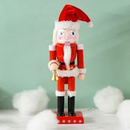 HAPPY TIME-Christmas Santa Claus Nutcracker Holiday Wood Nutcracker Santa Figure Home Decor Present