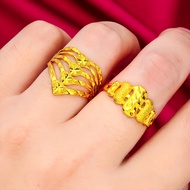 Wanita Cincin Anti Karat  Adjustable COP 916 Emas Original Bangkok/Dubai Adira Viral Belah Rotan Mur