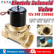 Electric Solenoid Valve Two Way Brass Normally Closed DC 12V AC 220V 1/4" 1/2" 3/4" 1" for Water Air Fuels Gas for Water / Oil / Gas Brass Water Oil Air Closed-Solenoid-Valve Normally Closed Type Solenoid Brass Valve Water Brass