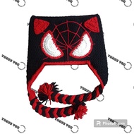 Handmade cat ear beanie by TOMIEYUN spiderman/spidermen crochet cat beanie