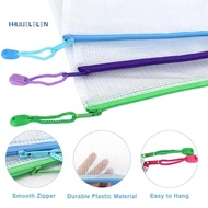 hhuueGrid File Bag Zipper File Bag Store File Grid Bag Mesh Storage Bag Transparent File Bag Deliver