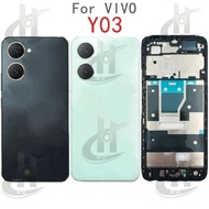 For VIVO Y03 Y03T V2332 Battery Back cover Housing middle frame + Button + LCD Front frame + Lens Fr