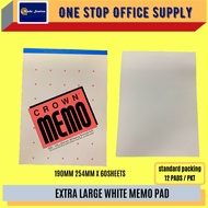 (RM2.20) OKADA EXTRA LARGE WHITE MEMO PAD / MEMO PAD / WHITE MEMO PAD / EXTRA LARGE WHITE MEMO PAD
