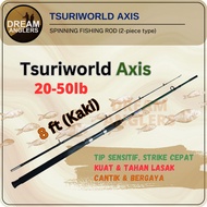 Tsuriworld Axis 8 feet 20-50lb 2-Piece Spinning Fishing Rod Joran Ikan