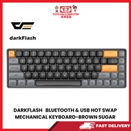 DARKFLASH GD68 WIRELESS 2.4G BLUETOOTH & USB HOT SWAP MECHANICAL KEYBOARD-BROWN SUGAR