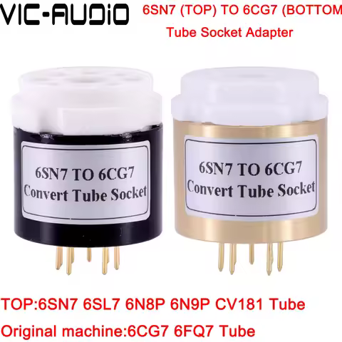 1PC 8Pins TO 9Pins Tube Socket 6N8P 6SL7 6SN7 TO 6CG7 Or 6FQ7 DIY Audio Vintage Converter Tube Adapt