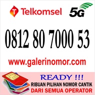 Nomor Cantik Simpati Telkomsel Support 5G Nomer Kartu Perdana 0812 80 7000 53