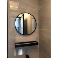 Aluminum Bathroom mirror toilet round make up mirror intallation provided