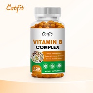 Catfit Vitamin B-Complex Capsules (B12, B1, B2, B3, B5, B6, B7, B9, Folic Acid, and Biotin)with Vita