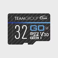 TEAM 十銓GO 4K Micro SDHC/SDXC UHS-I 32G運動攝影記憶卡 黑色