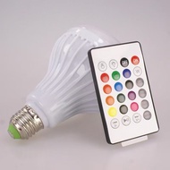 LED Colorful Bluetooth Music Light Smart Bluetooth Music Bulb E27 Wireless APP with Remote Control M