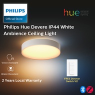 Philips Hue Devere Smart Ceiling Light White Ambience from Cool White to Warm White | IP44 Rated