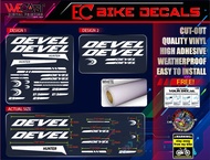 DEVEL HUNTER BIKE FRAME DECALS