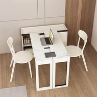 北歐 伸縮餐桌  Retractable dining table 餐邊櫃一體 書桌兩用折疊多功能桌子  轉角書桌 Corner desk 書桌書架一體 Integrated desk and boo
