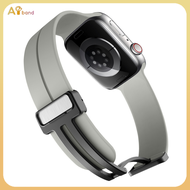 Magnetic Buckle Silicone Strap for smartwatch Ultra/Ultra 2 49mm 45mm 41mm Series 10 9 8 7 6 5 4 3 B