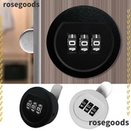 ROSEGOODS1 Password Lock, Zinc Alloy 3 Digital Code Combination Lock,  Furniture Anti-theft Security Drawer Lock Cupboard Drawer